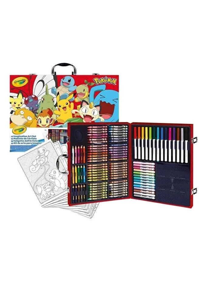 Creative Art Supplies Briefcase Set, 115-Piece Drawing and Coloring Kit for Kids (Multicoloured, 115-Piece) 6ml4r
