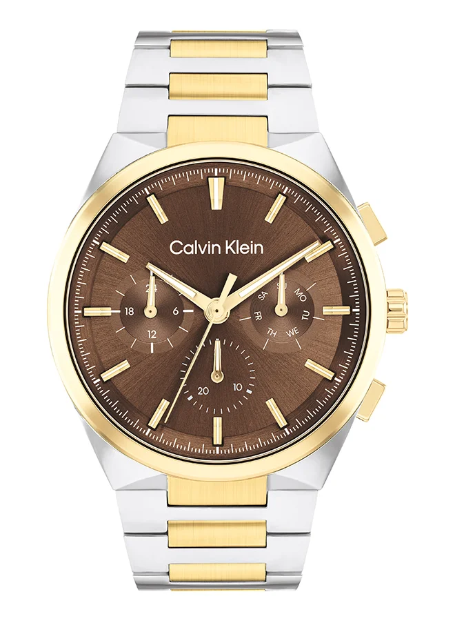 Premium Analog Quartz Wrist Watch for Men Round Alloy Case (44 mm) nktzu