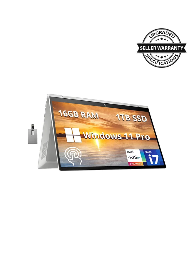 Premium 2-in-1 Touchscreen Laptop 15.6-Inch FHD Display Intel Core i7 16GB RAM 1TB SSD Windows 11 Pro (Silver, 15.6-Inch) b34ef