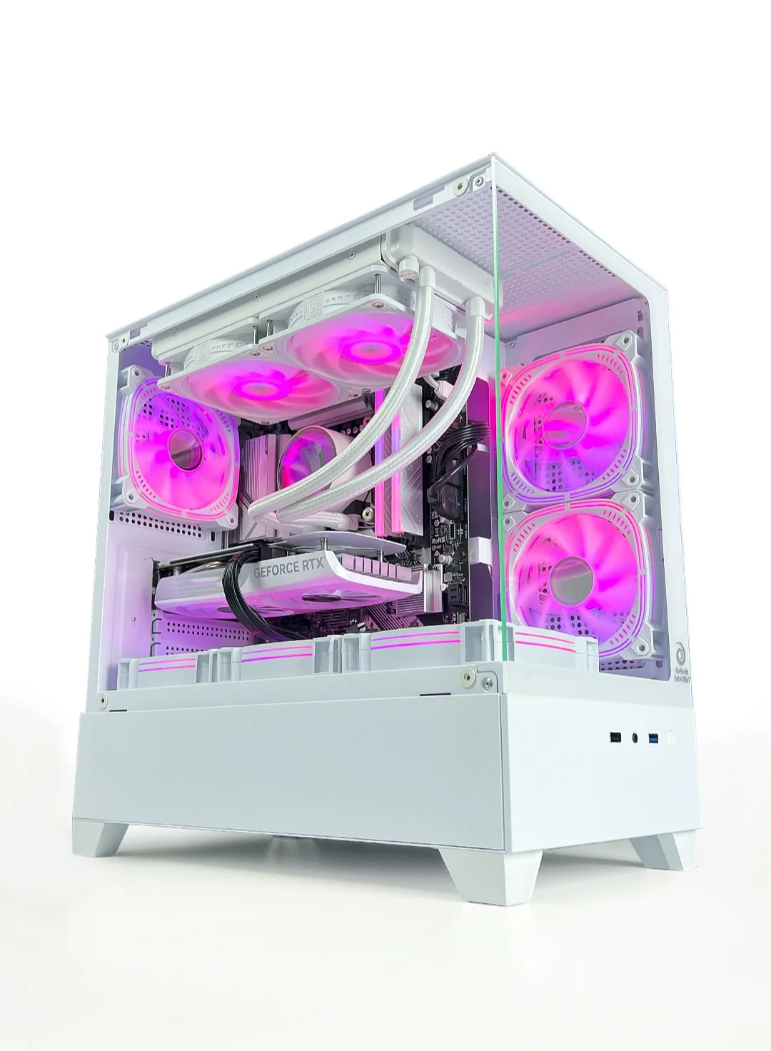 Game Sekret Phantom Gaming Desktop PC (Intel Core i7-12700K, 32GB DDR5 RAM, 1TB NVMe SSD, RTX 5060 8GB GPU, Liquid Cooled, Windows 11 Pro, Black) wxjrq
