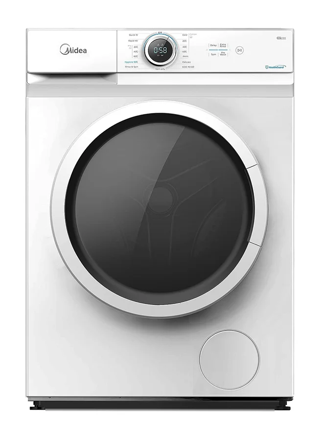Midea 6kg Front Load Fully Automatic Washing Machine with Lunar Dial and 15 Programs (White, 6 kg) bsrn3