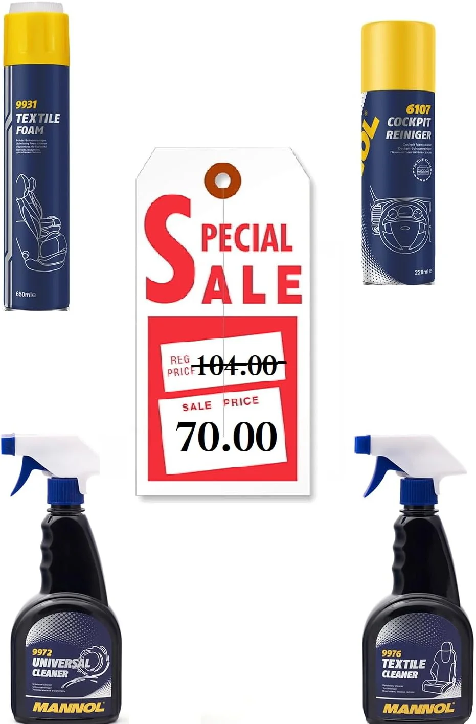 HTE Dashboard and Upholstery Cleaning Kit Premium Interior Care Solution (500 mL) udji7