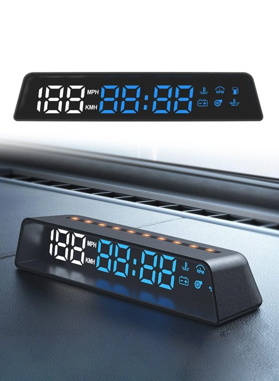 WALALLA Car HUD Head-Up Display GPS Speedometer and Altimeter (High-Definition Screen, Universal Fit) 5b5x6