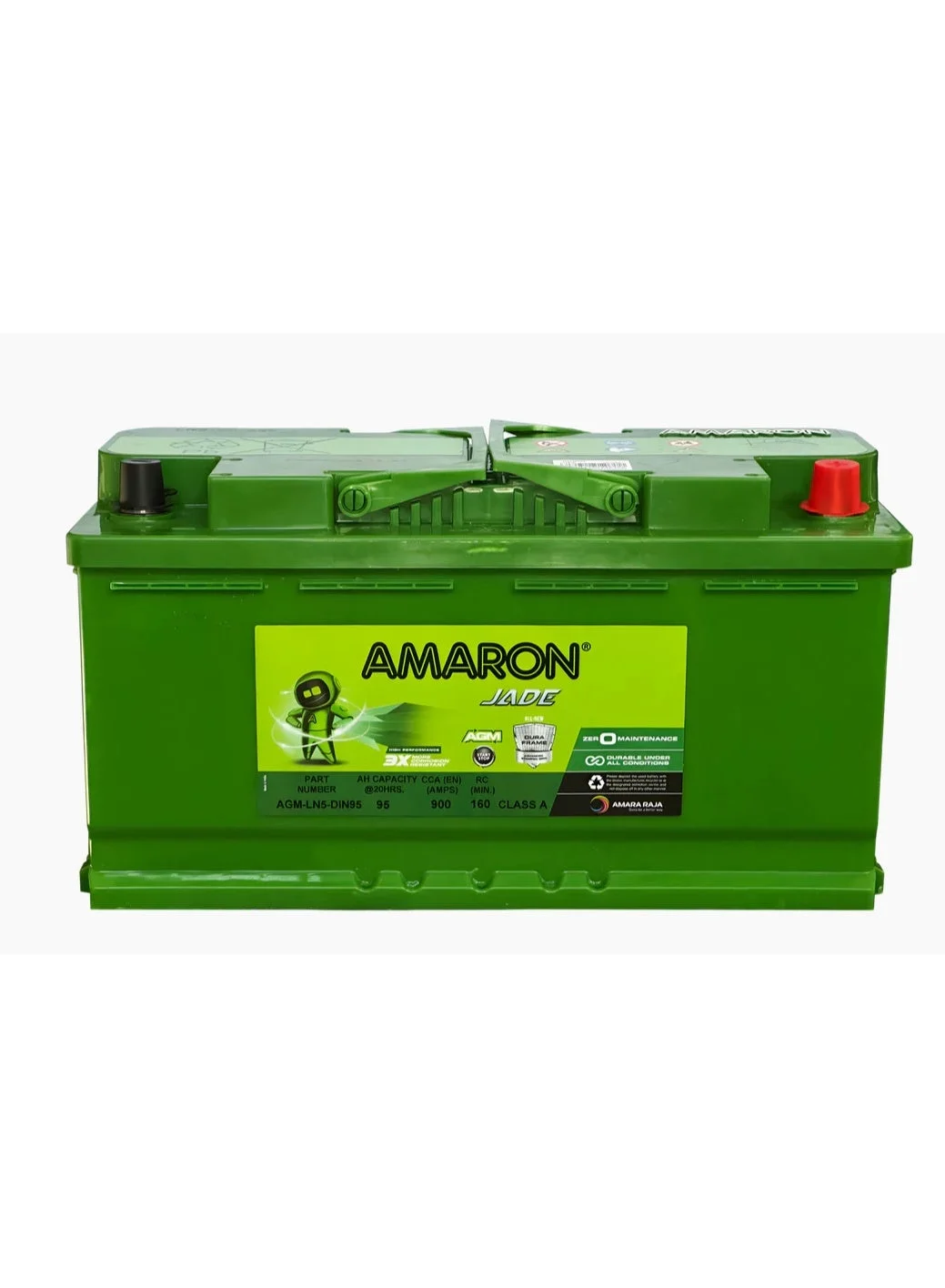 Amaron AGM Car Battery 12V 95Ah DIN95L Premium Maintenance-Free Power Supply for Vehicles 2npji