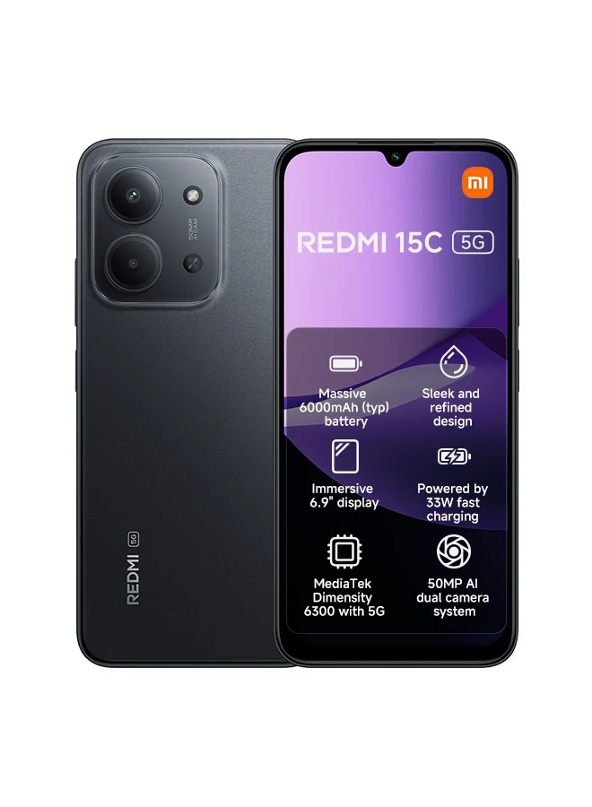Premium 5G Smartphone 8GB RAM 256GB Storage Dual SIM (Midnight Black, 6.9 inch) 89qh7