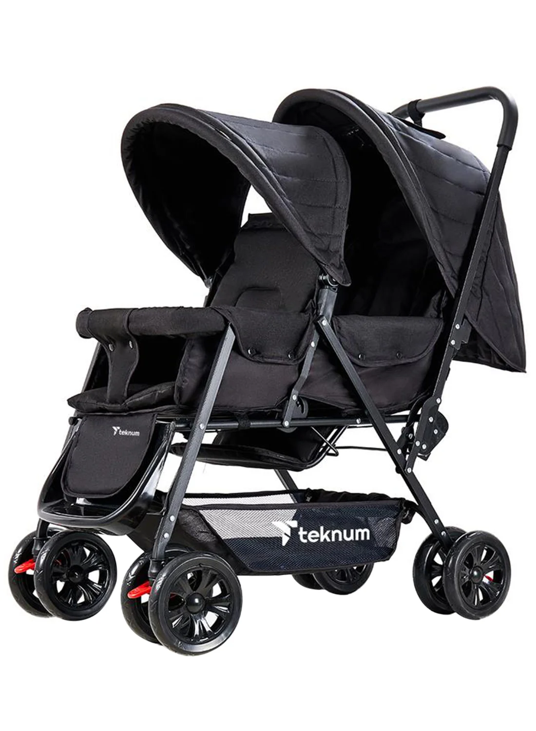 TEKNUM Double Baby Stroller Pram (Black, 6-9 Months) 9l2uy