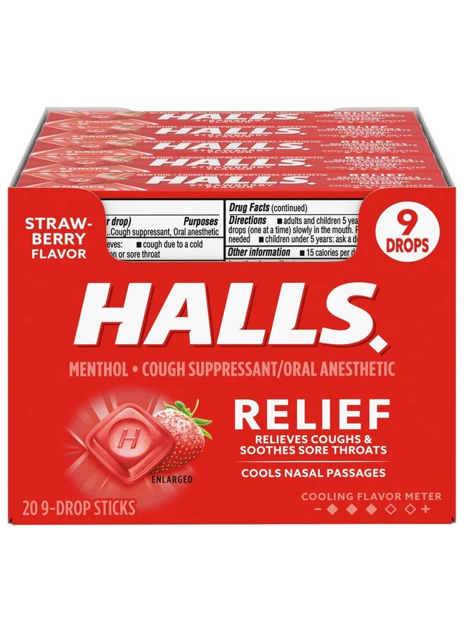Strawberry Flavored Throat Soothing Drops (20 Sticks, 180 Total Drops) 8oq8j