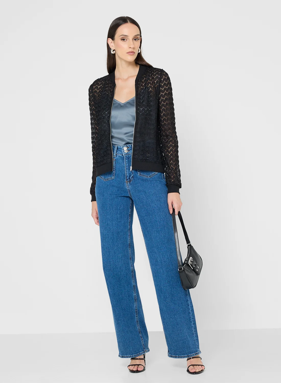 Vmtessa Wide Leg Pocket Jeans Premium Denim Trousers for Women (Blue, Medium) nnuc3