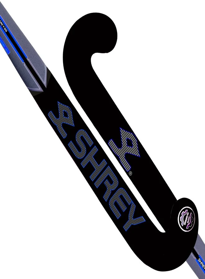 Junior Field Hockey Stick Late Bow Design Premium Composite Material (Black/Blue, 36 inch) 21nai