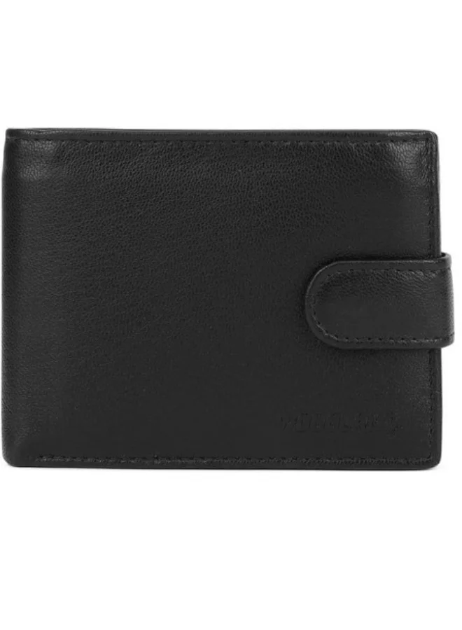 WOODLAND Bi-Fold Wallet for Men Genuine Leather Classic Purse with Coin Pocket (Brown, 11 cm x 9 cm) ik1ke