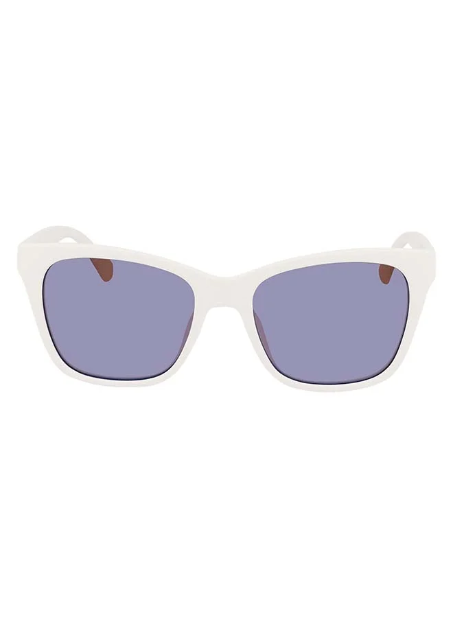 Premium Cat Eye Sunglasses Full Rim Injected Frame For Women (White, 54mm) sufk1
