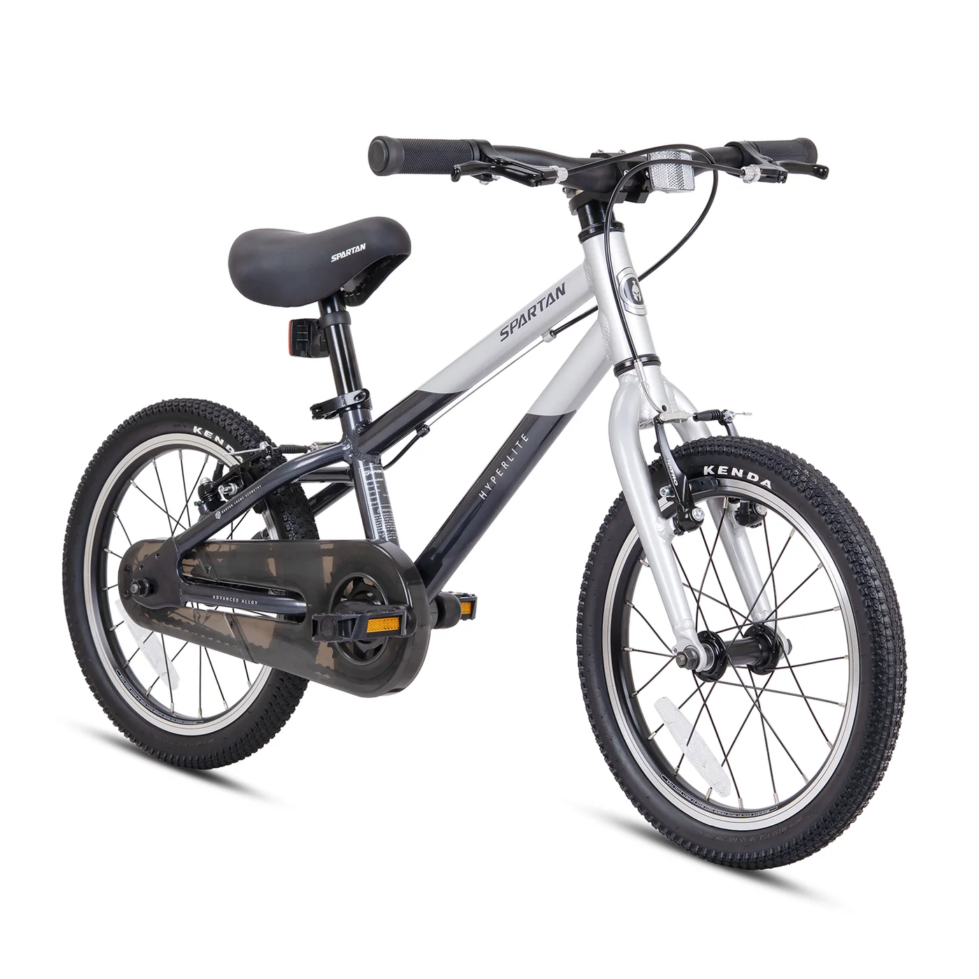 Spartan 16-Inch Hyperlite Alloy Kids Bicycle, Ultra-Lightweight Frame with Front Suspension (Silver, 16-Inch) tryof