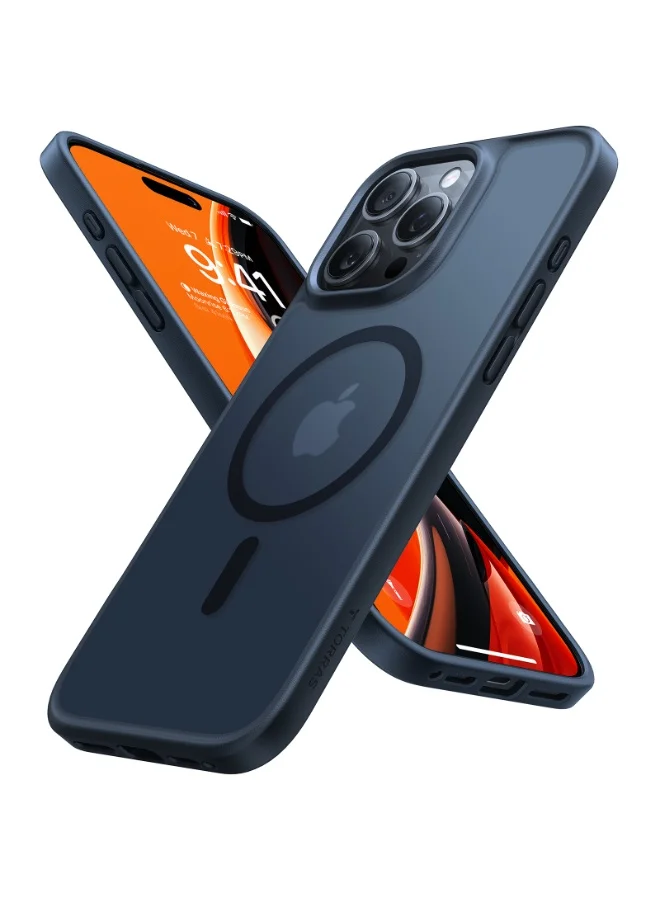 Premium Magnetic Shockproof Protective Case for 16 Pro Max, Translucent Slim Cover with Anti-Fingerprint Finish (Black) 2uzzm