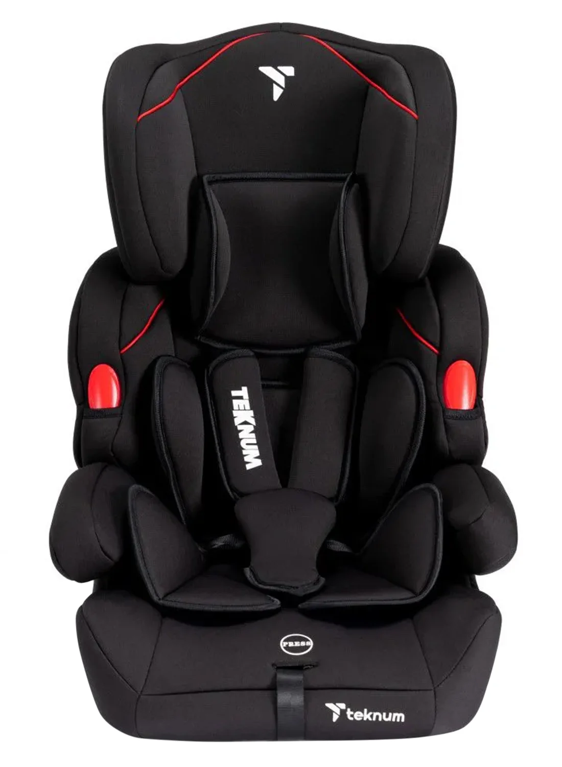 TEKNUM Extendable Booster Car Seat (Group 1/2/3, 9-36kg) - Black nxhdi