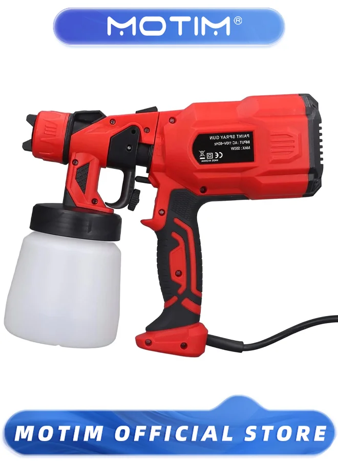 Motim High Pressure Paint Sprayer Adjustable Flow Professional Atomization Tool for Home Interior and Exterior DIY Projects 58m9l