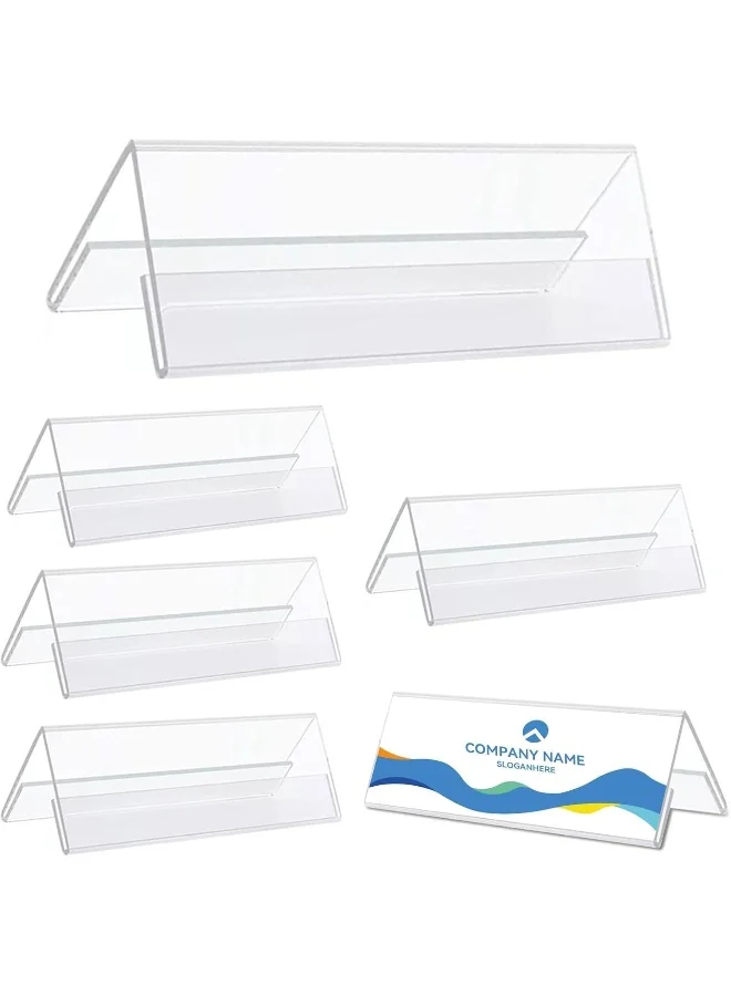 TPGP Acrylic Business Card Holder and Name Plate Stand for Office Desk (Clear, 5 Pack, 22.1 x 9.9 x 0.3 cm) gk8a0