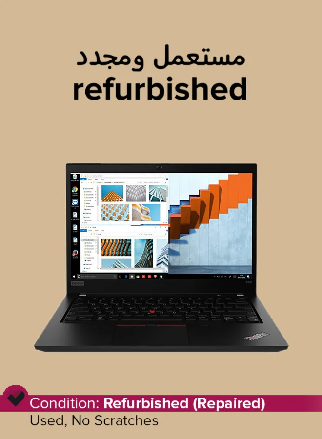Premium Refurbished 14-Inch Business Laptop, Intel Core i7, 8GB RAM, 256GB SSD, Windows OS (Black, 14-Inch) h0d6a