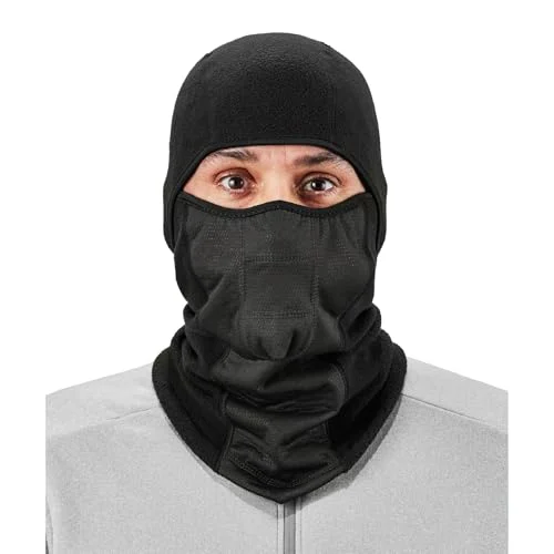 Premium Wind-Resistant Balaclava Ski Mask Hinged Full Face Coverage (Black, One Size) l2fhx