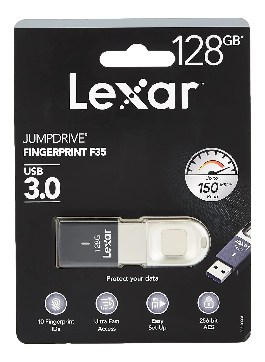 Premium High-Speed USB 3.2 Gen 1 Flash Drive Data Storage Device (128 GB) aazi0
