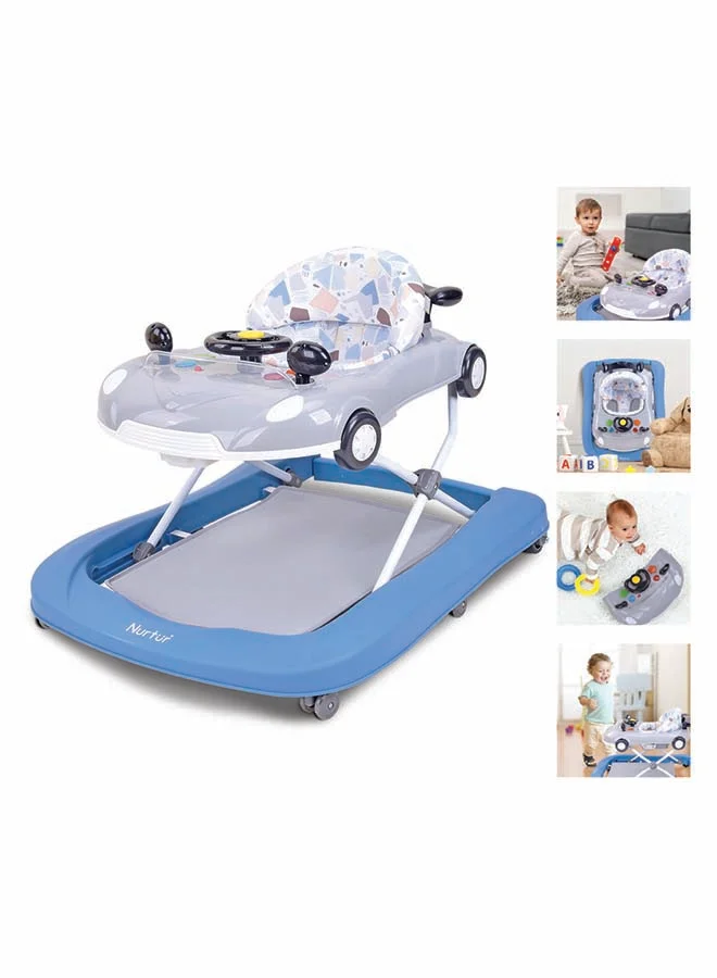 Premium 4-in-1 Baby Multi-Function Walker with Rocking Mode and Feeding Tray (Multi-Color, Adjustable Height) kprpj