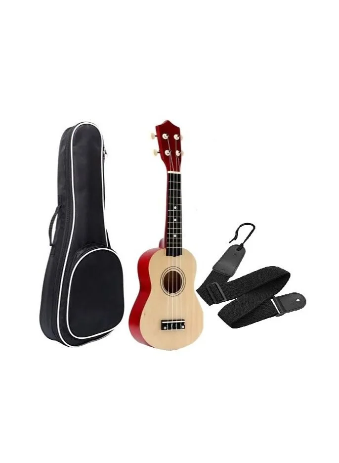 Megarya Acoustic Ukulele 4-String Musical Instrument with Carrying Bag and Strap (21 inch) njx5s
