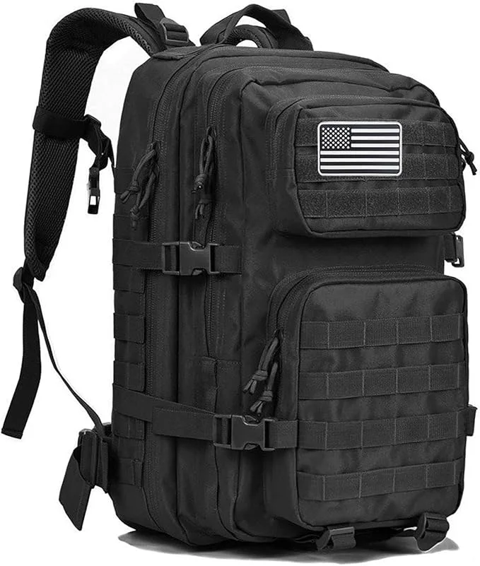 DEXO Military Tactical Backpack (45L) Heavy-Duty Molle Rucksack for Hiking Camping and Outdoor Adventure 3nrju