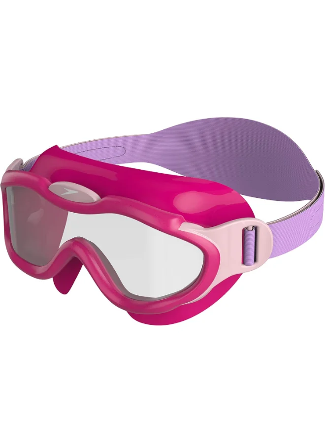 Premium Biofuse Swim Mask for Kids Comfortable Underwater Vision (One Size, Blue) b5l10
