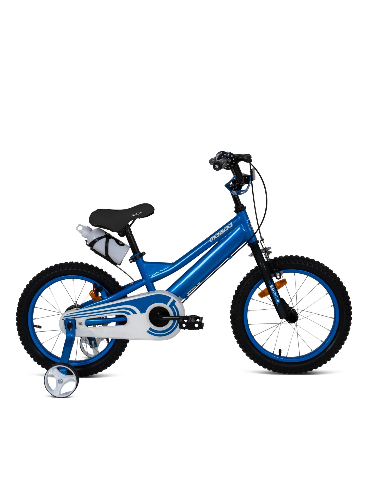 MOGOO Rayon Junior Kids Bike with Adjustable Seat and Durable Steel Frame (Blue, 16-Inch) tjkcp