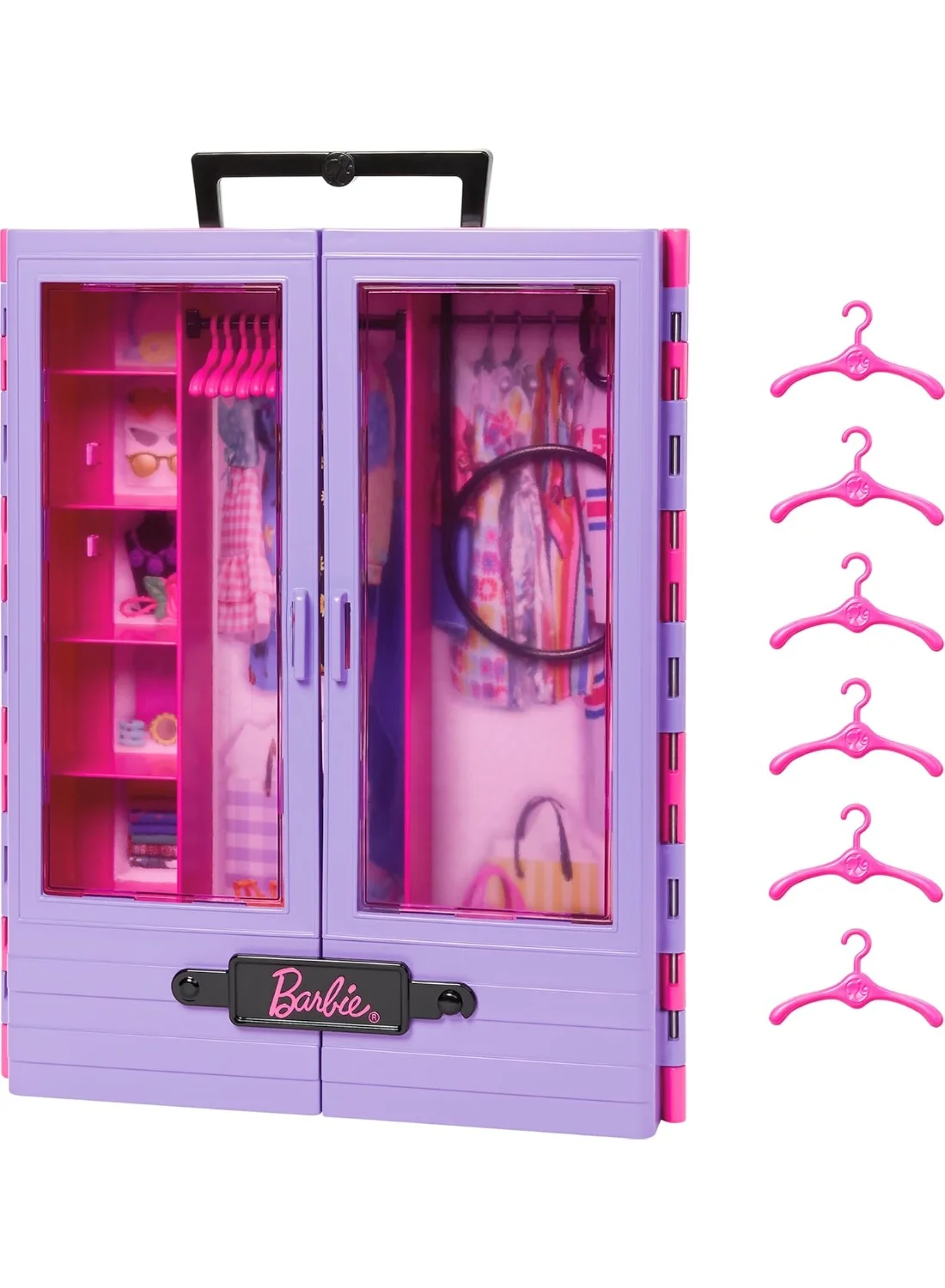 Fashion Doll Closet Accessory Set (6 Plastic Hangers, Kids Toy) 7g1qy