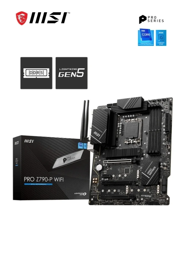 Premium Z790-P WIFI DDR5 ATX Motherboard LGA 1700 Socket (128GB Max RAM, Wi-Fi 6E, PCIe 5.0, 2.5Gbps LAN) - Professional PC Component 8ommp