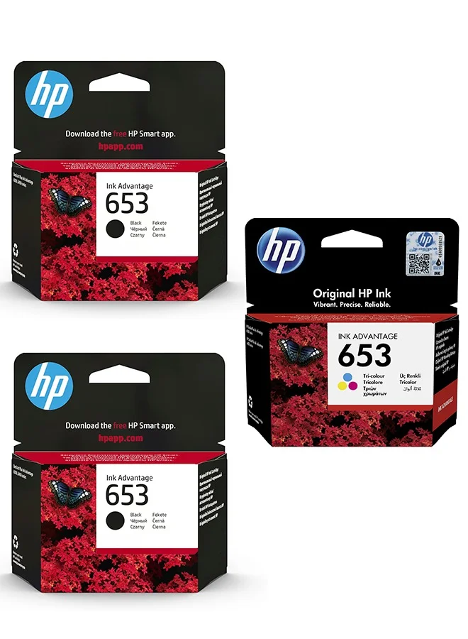 Premium Ink Cartridge Set for Office Printers (3 Pack, Black, Cyan, Magenta, Yellow) ekxbj