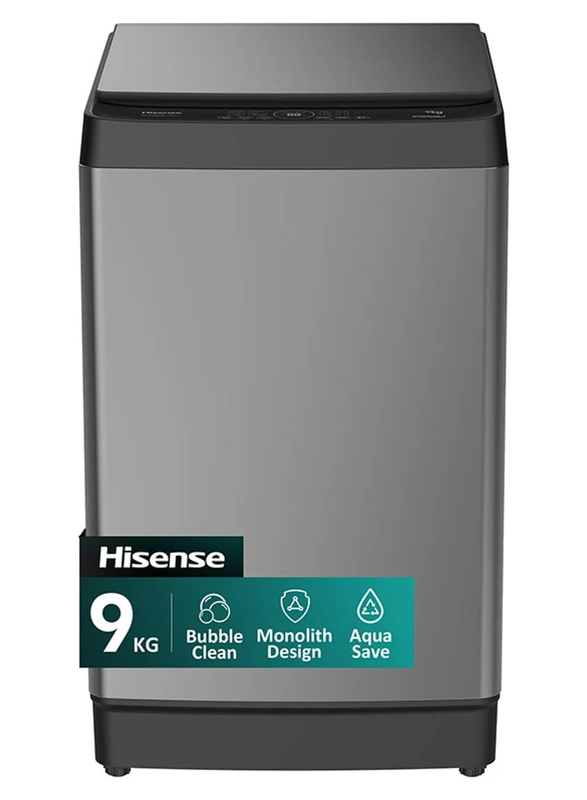 Premium 9kg Top Loading Washing Machine with iBubble Clean and Aqua Save Technology (Titanium Gray) 4wc47