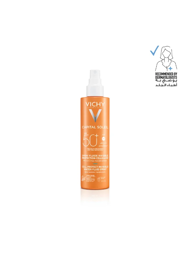 Capital Soleil Invisible Fluid Sunscreen Spray SPF50+ for Face and Body (200 mL) 5x90w