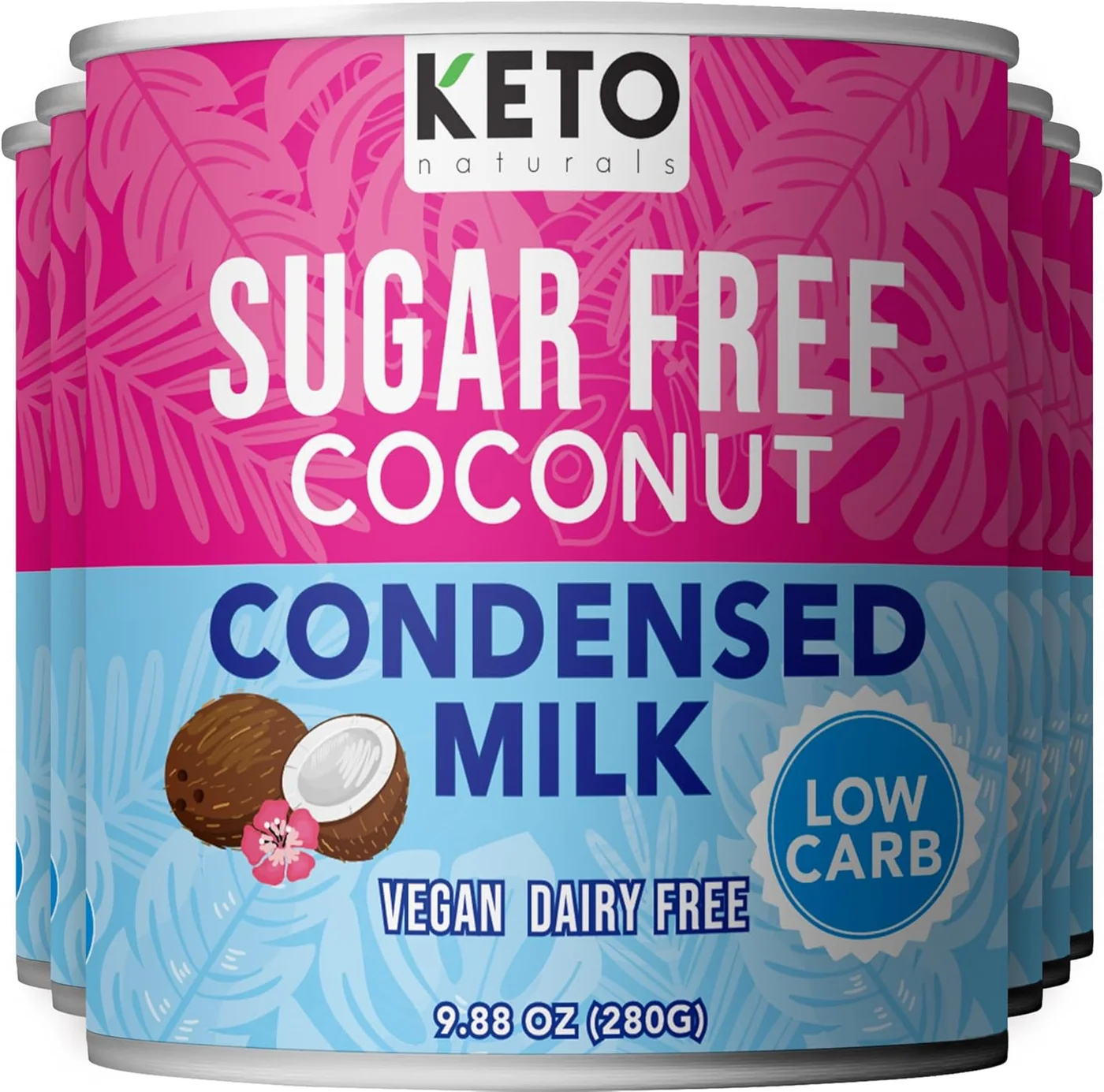 Keto Naturals Coconut Condensed Milk Sugar Free Plant-Based Vegan Dairy-Free (6 Pack, 320g) xqp66