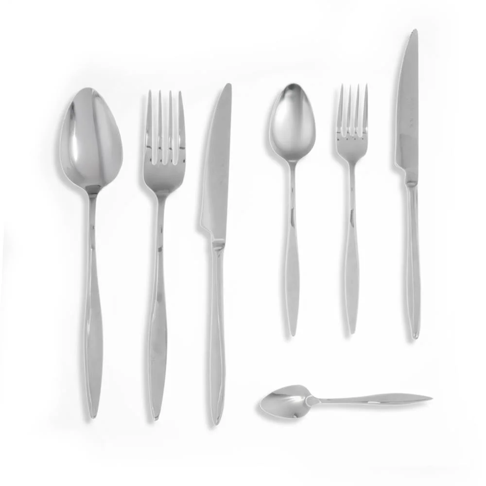 Serenk New York Series 42-Piece Stainless Steel Cutlery Set, Mirror Polished Premium Flatware for Home and Restaurant (42 Pieces) l0ywq