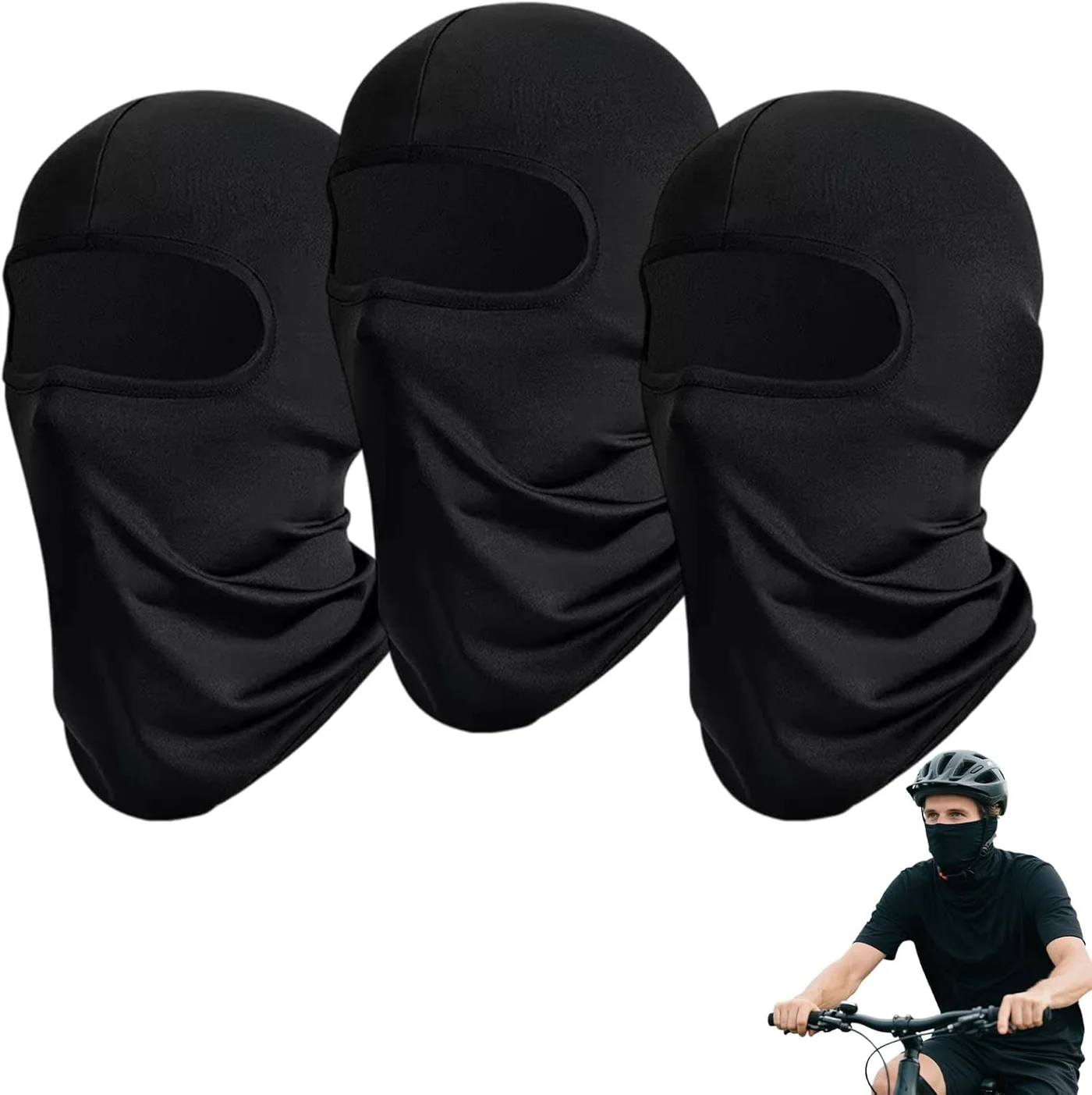 TNSOYCA Balaclava Ski Face Mask Windproof Breathable Lightweight for Cycling and Outdoor Activities (3 Pack, One Size) 9fd1n