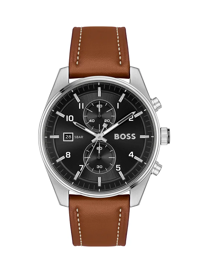 Premium Chronograph Leather Wrist Watch for Men (44 mm) fbpwx