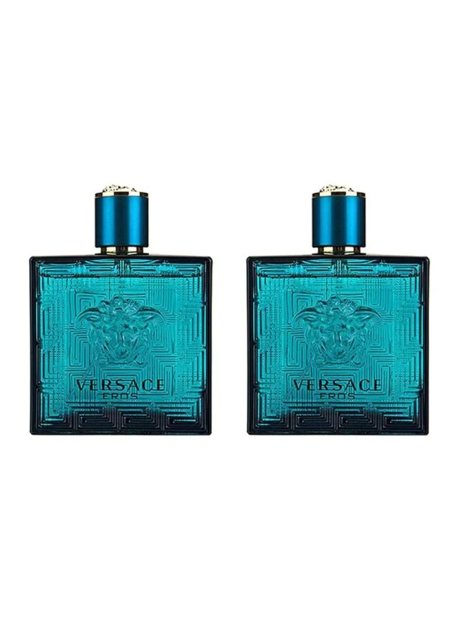 Luxury Eros Eau de Toilette Fragrance Set for Men (2 x 100 mL) crd7t