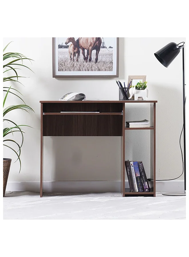 DANUBE HOME Amity Office Table Modern Wooden Desk for Home and Workspace (Brown, 40x90x74.5cm) clbnb