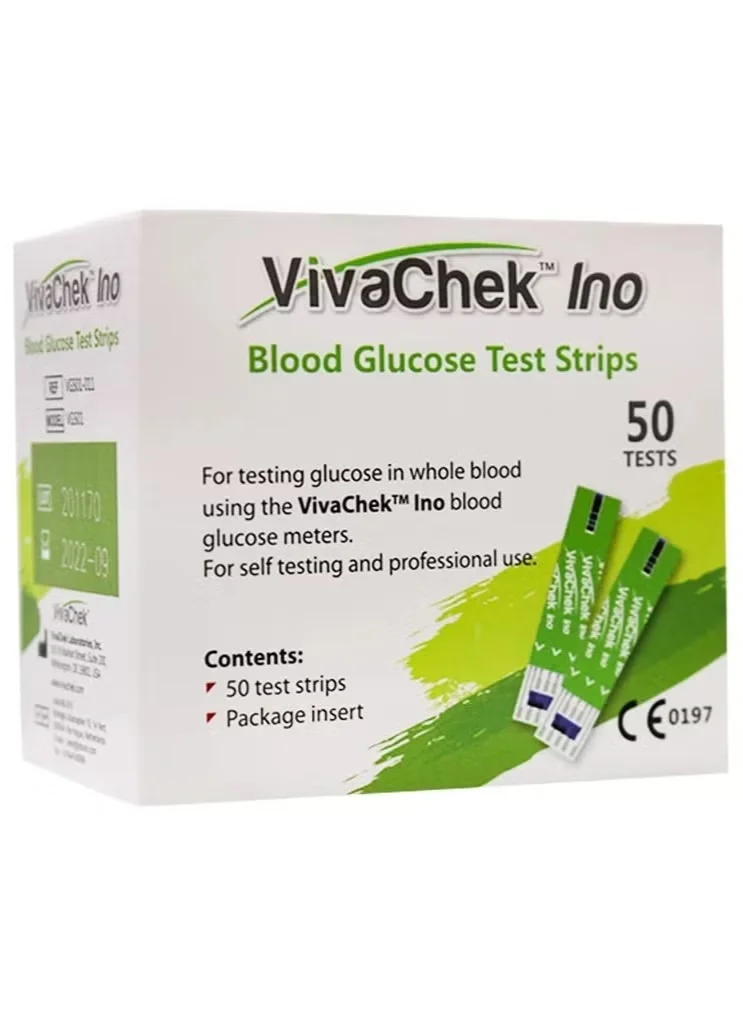VivaChek Ino Glucose Test Strips for Blood Sugar Monitoring (50 Strips) 7l73u