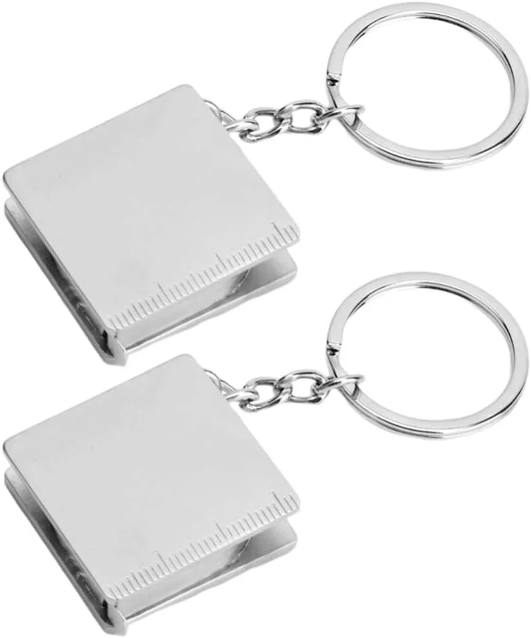 Woobles Retractable Steel Tape Measure Keychain Premium Portable Measuring Tool for Sewing Tailoring and Crafting (100 cm) 4rfl4