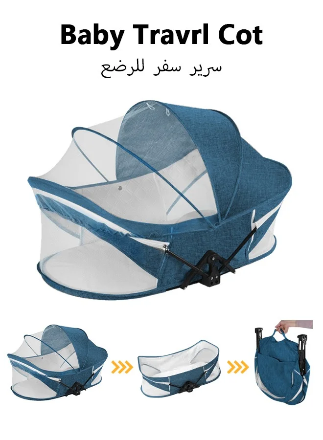 HAYALUX Portable Foldable Baby Bassinet with Mosquito Net and Breathable Mesh Guardrails for Travel and Home (Newborn) k8vh0