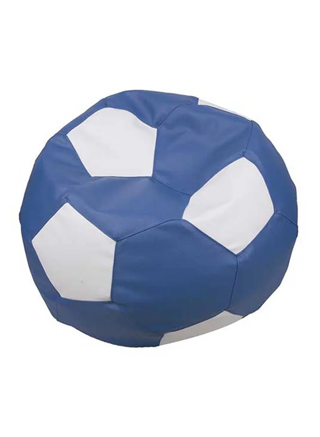 Comfy Football Bean Bag Chair Premium Faux Leather Seating for Kids and Teens (Blue, 80x80x50cm) ku8kj