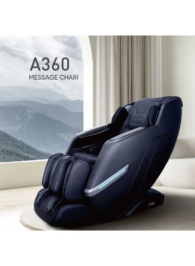 Danube Home Massage Chair 2D Mechanism with Bluetooth Audio System Modern Living Room Furniture (Black, 154x75.6x112.4cm) k5vnr