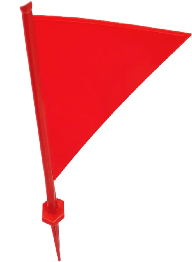 Hope Kart Boundary Marking Flags for Cricket and Sports Field Ground (Red, 28 x 23 cm, Pack of 10) gqkie