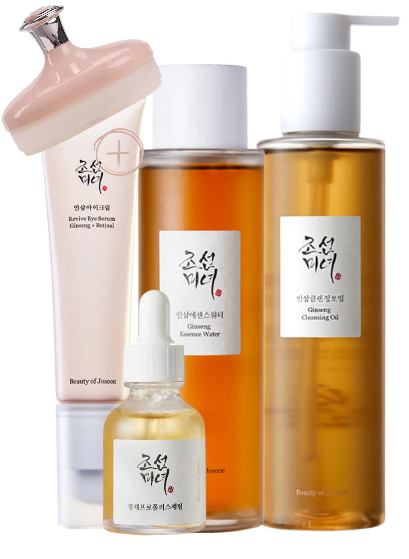 Ginseng Revitalizing Skincare Set with Cleansing Oil Essence Water Glow Serum and Eye Serum (360 mL) m2jxt