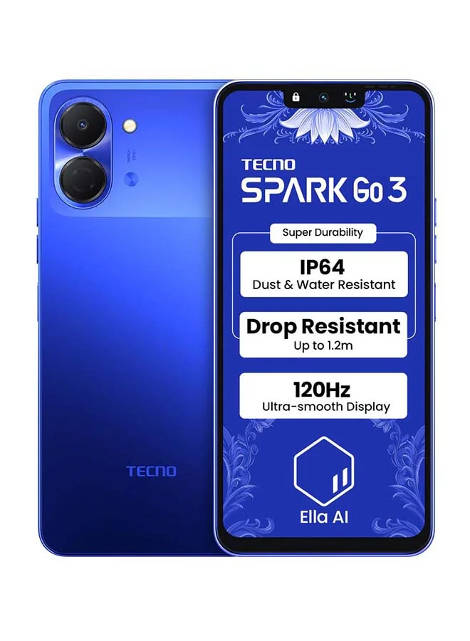 Premium 4G Smartphone 64GB 4GB RAM Dual SIM Mobile Device (Blue, 6.75 inch) id2fy