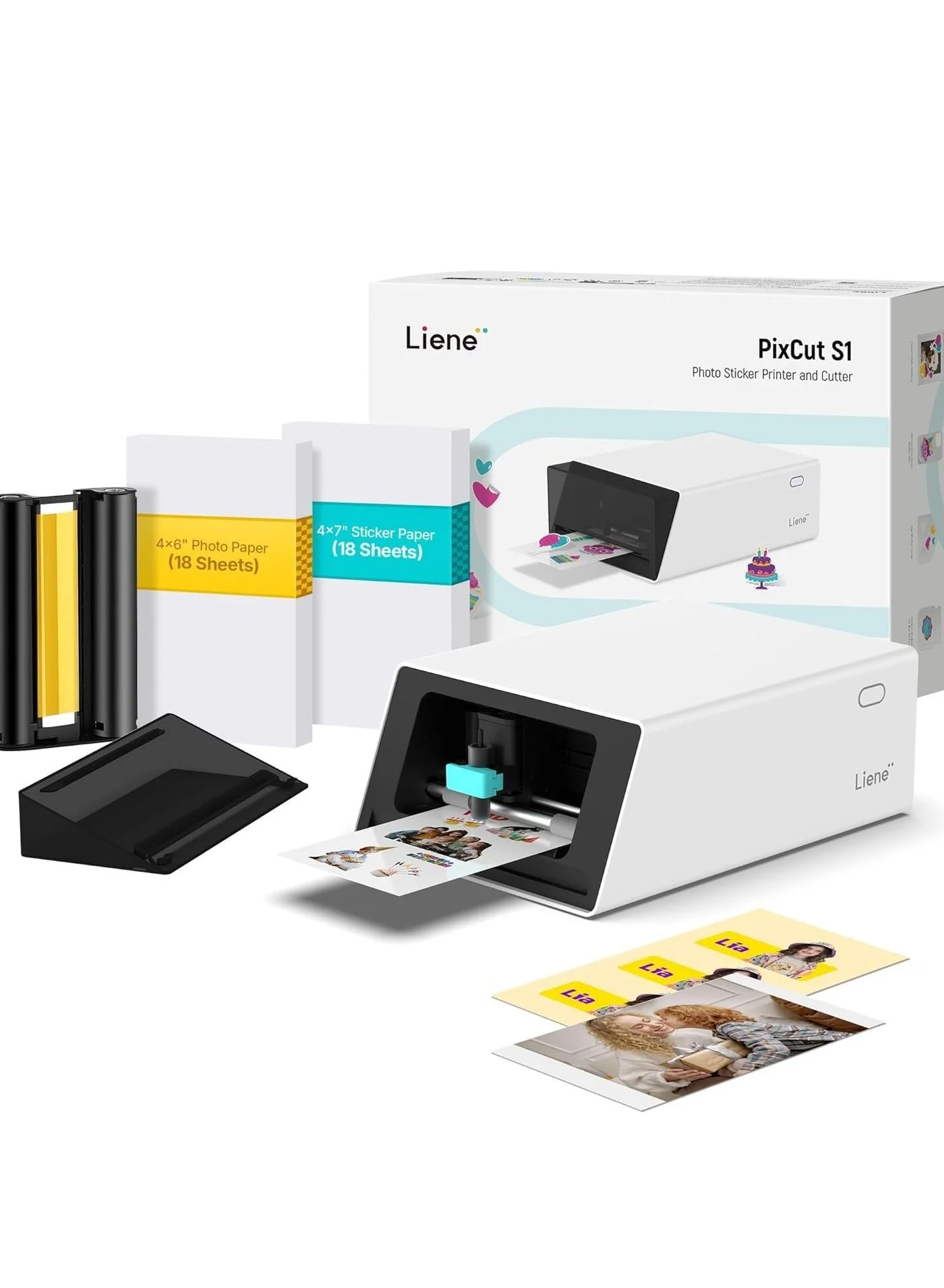 Premium All-in-One Sticker Printer and AI Auto-Cutting Machine for DIY Crafts and Custom Labels (300 DPI) pcr3y