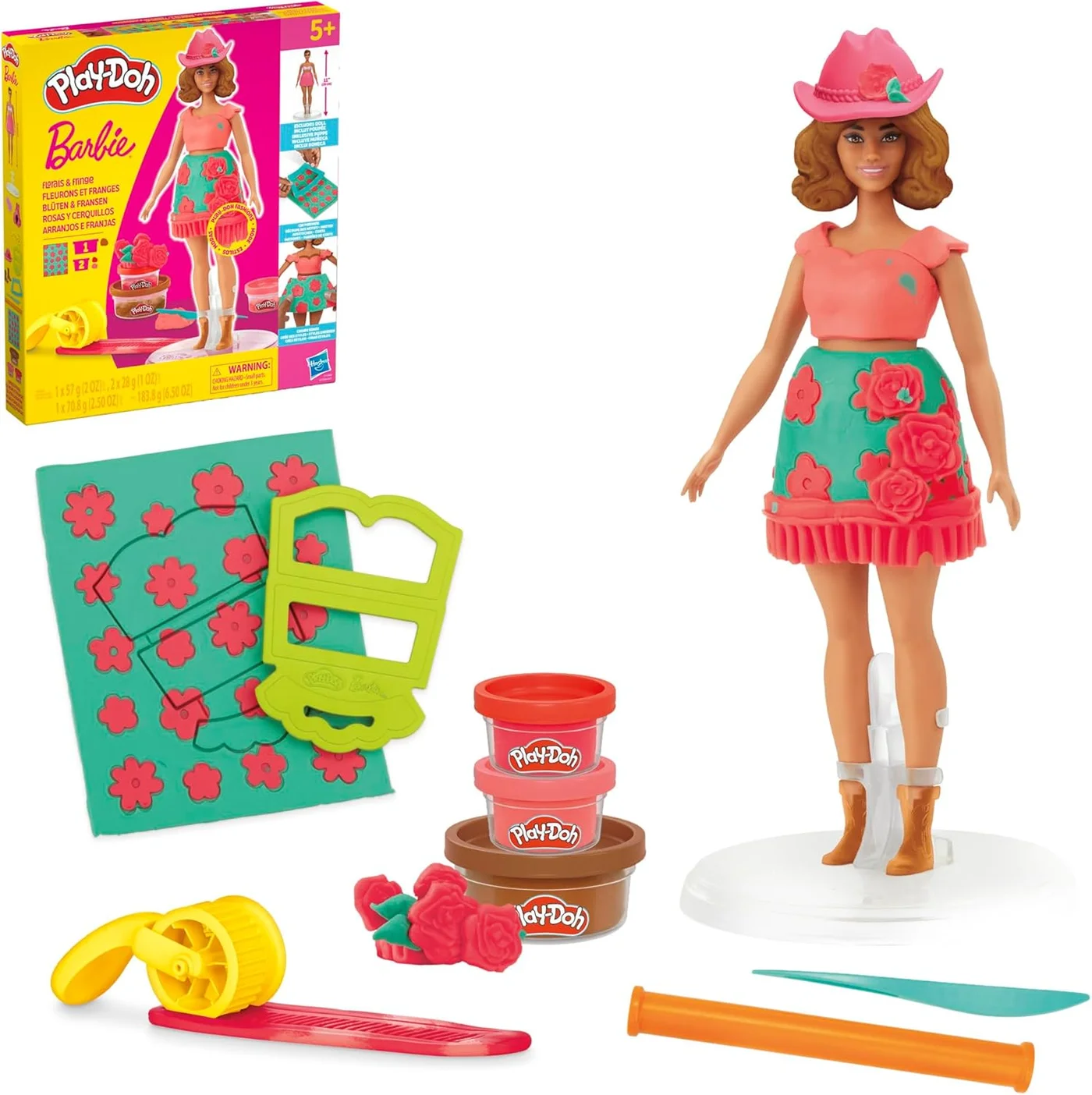 Fashion Doll Florals and Fringe Set with Doll and Accessories (Premium Plastic, Multi-Color) ewxtg