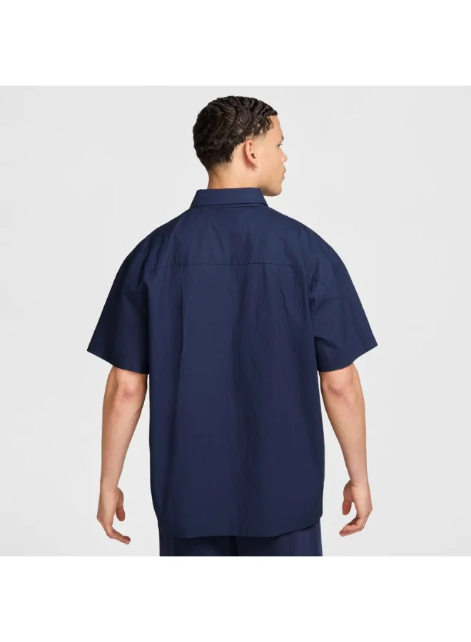 Athletic Club Short Sleeve Button Down Shirt Premium Cotton Casual Wear (Medium) bazbz